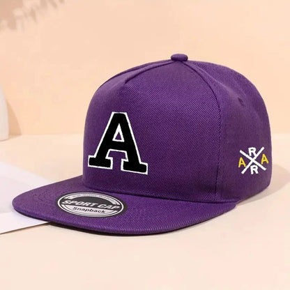 Letter Embroidered Snapback Hat Unisex