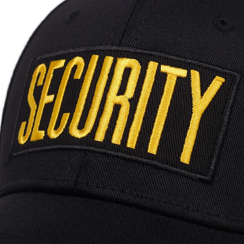 Unisex Security Letter Embroidery Baseball Cap