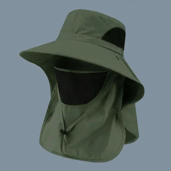 UV Protection Neck-Flap Bucket Hat