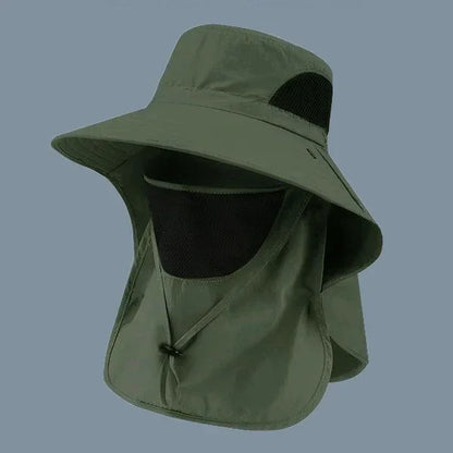 UV Protection Neck-Flap Bucket Hat