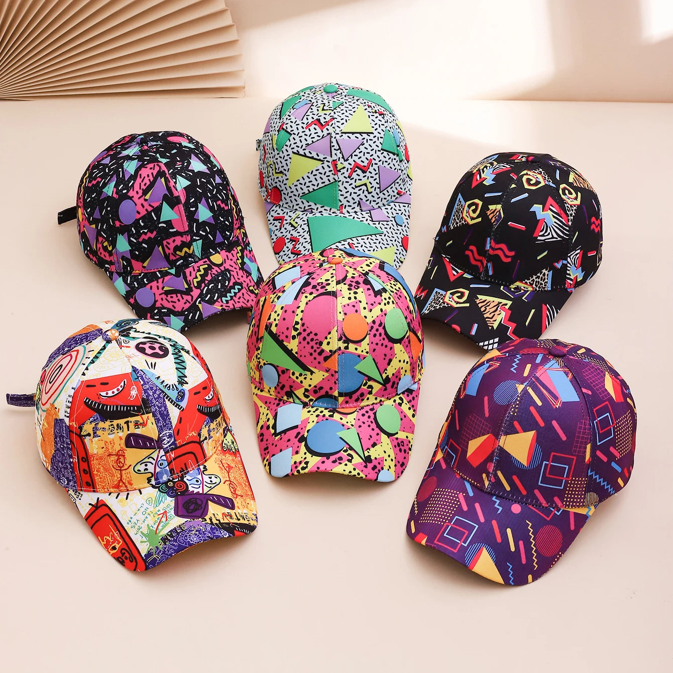 Unisex Colorful Geometric Graffiti Baseball Cap