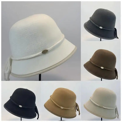 Hepburn Style Chenille Bucket Hat