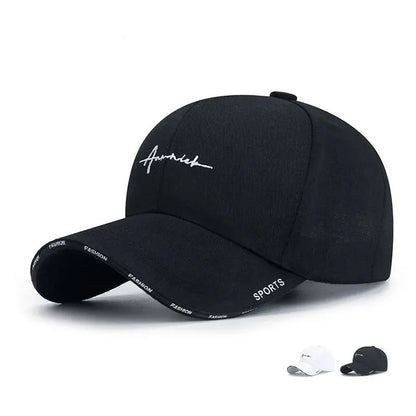 Korean Letter Embroidered Breathable Sports Baseball Cap