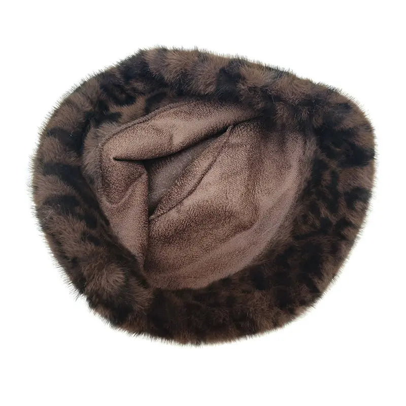 Autumn Winter Printed Polyester Bucket Hat