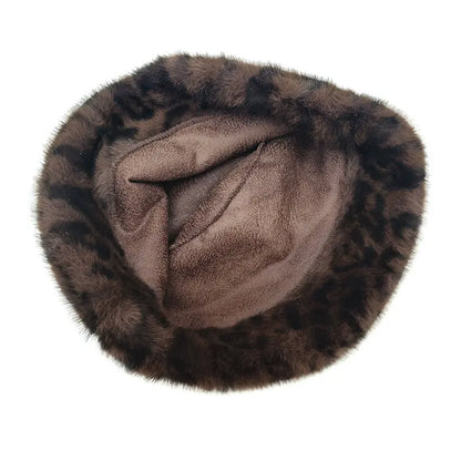 Autumn Winter Printed Polyester Bucket Hat