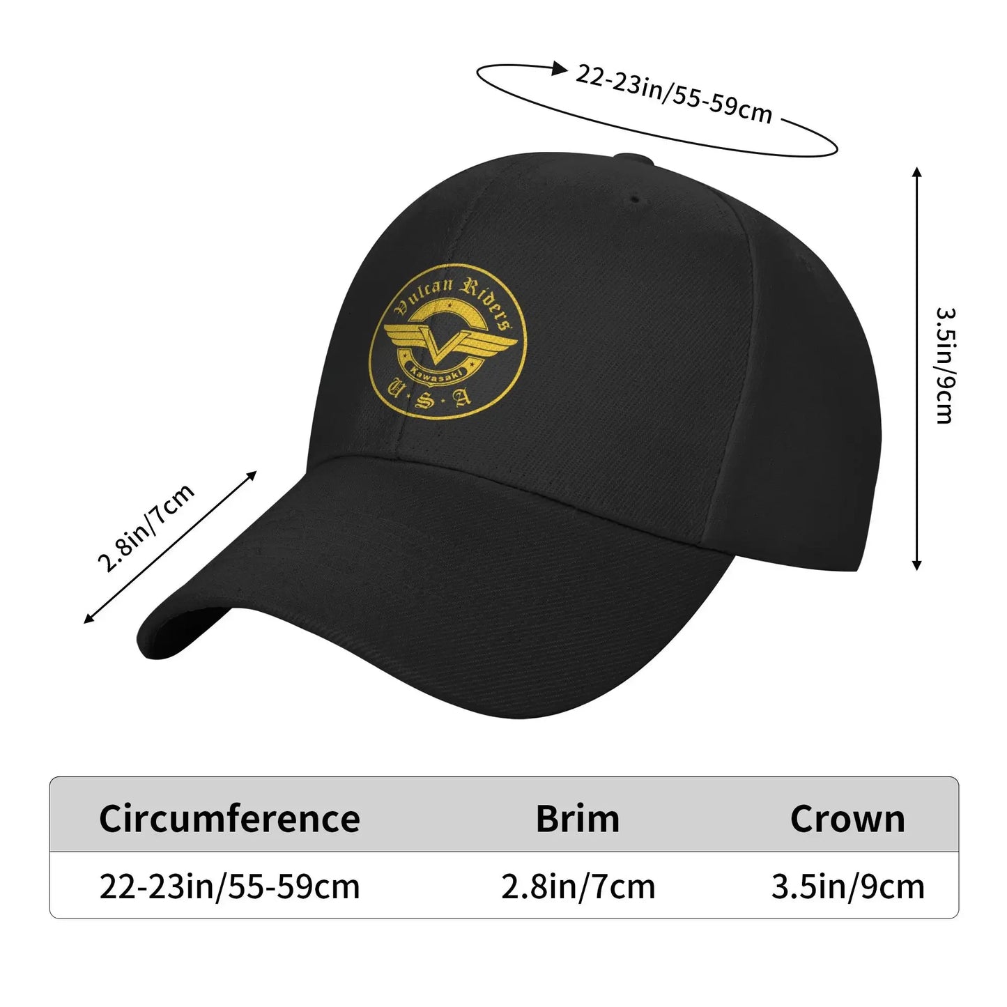 Unisex Vulcan Motorcycle Streetwear Sports Baseball Cap