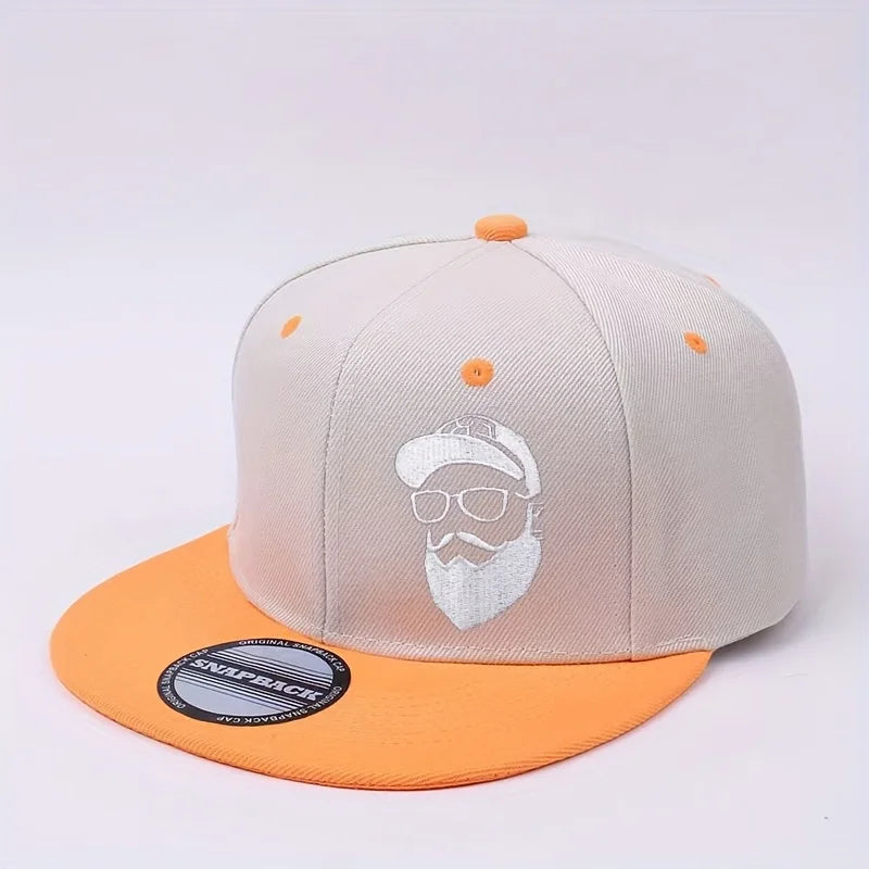Bearded Grandpa Flat Brim Baseball Cap