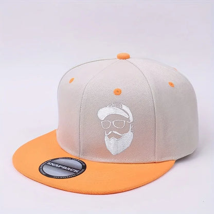 Bearded Grandpa Flat Brim Baseball Cap