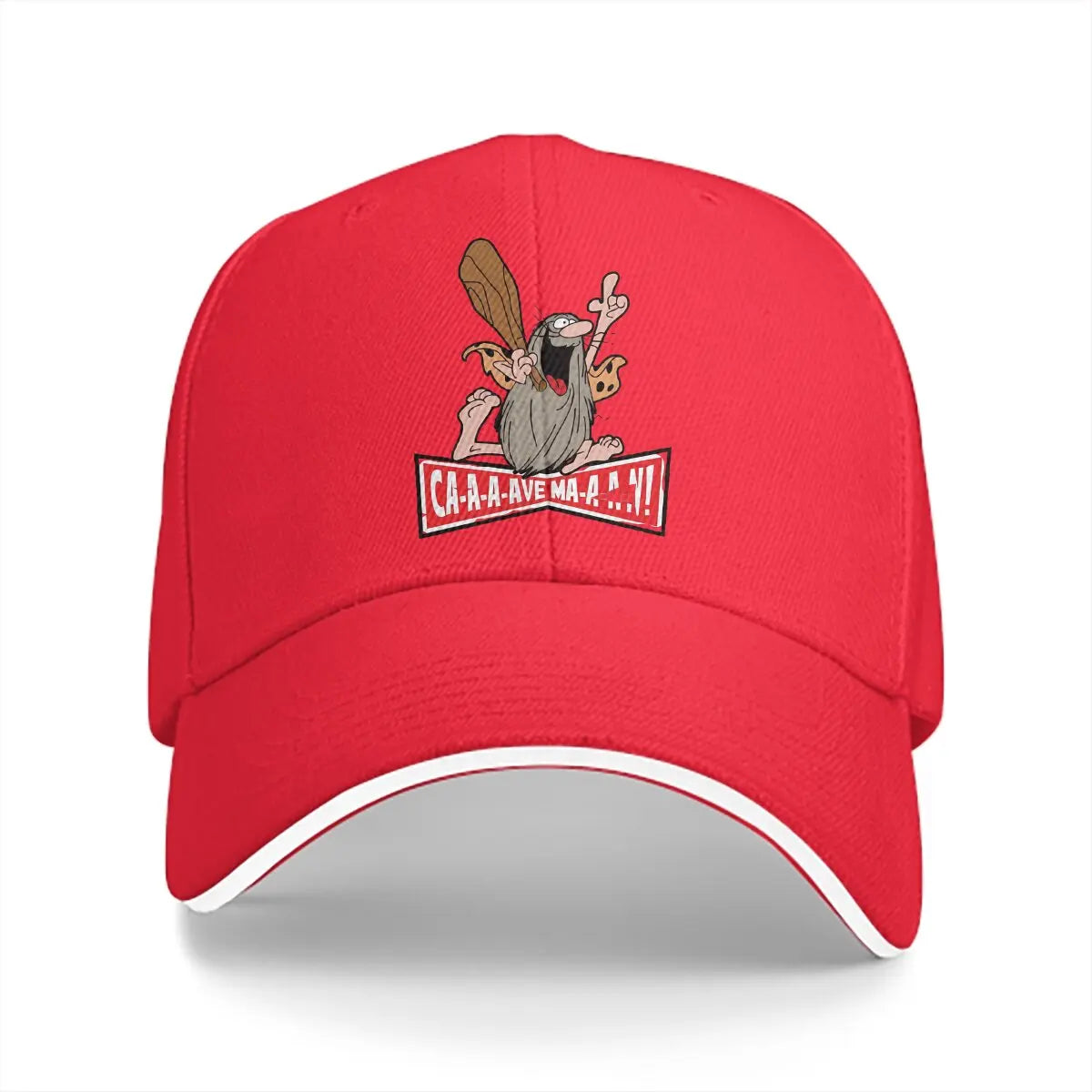 Captain Caveman Cartoon Snapback Baseball Cap