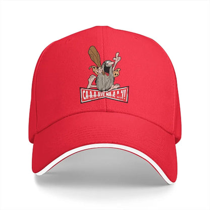 Captain Caveman Cartoon Snapback Baseball Cap