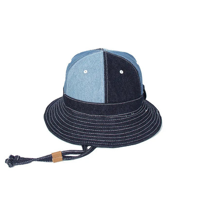 Vintage Denim Wide Brim Unisex Bucket Hat