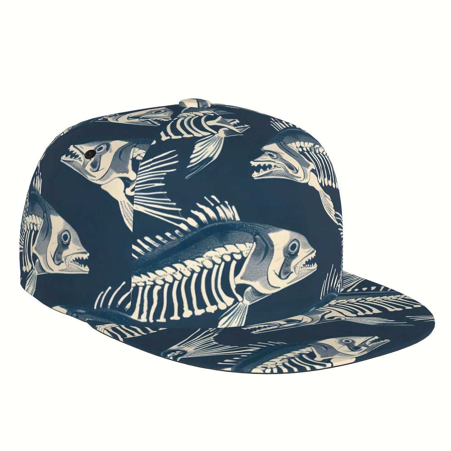 Fishbone Design Hip Hop Snapback Cap