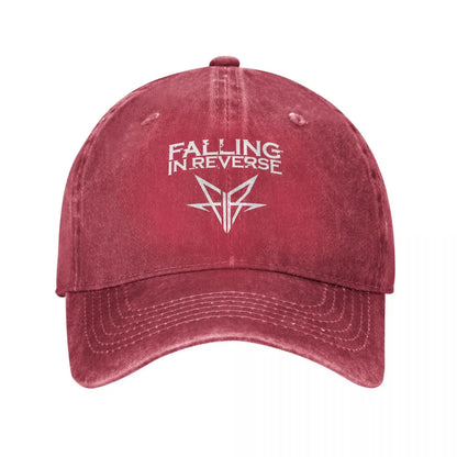 Falling In Reverse Vintage Distressed Denim Cap