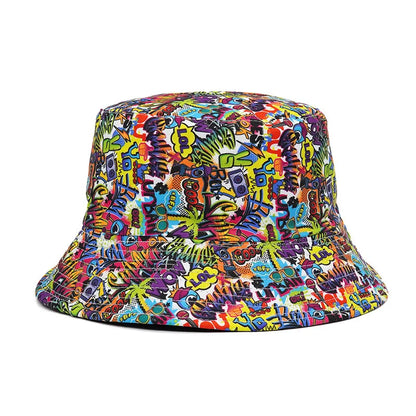 Graffiti Letter Print Bucket Hat