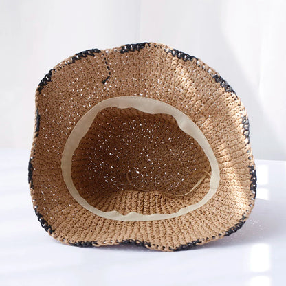 Straw Crochet UV Protection Summer Bucket Hat