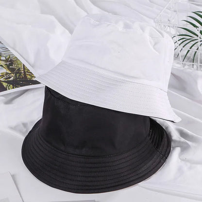 Double-sided Wearing Cap Solid Color Bucket Hat