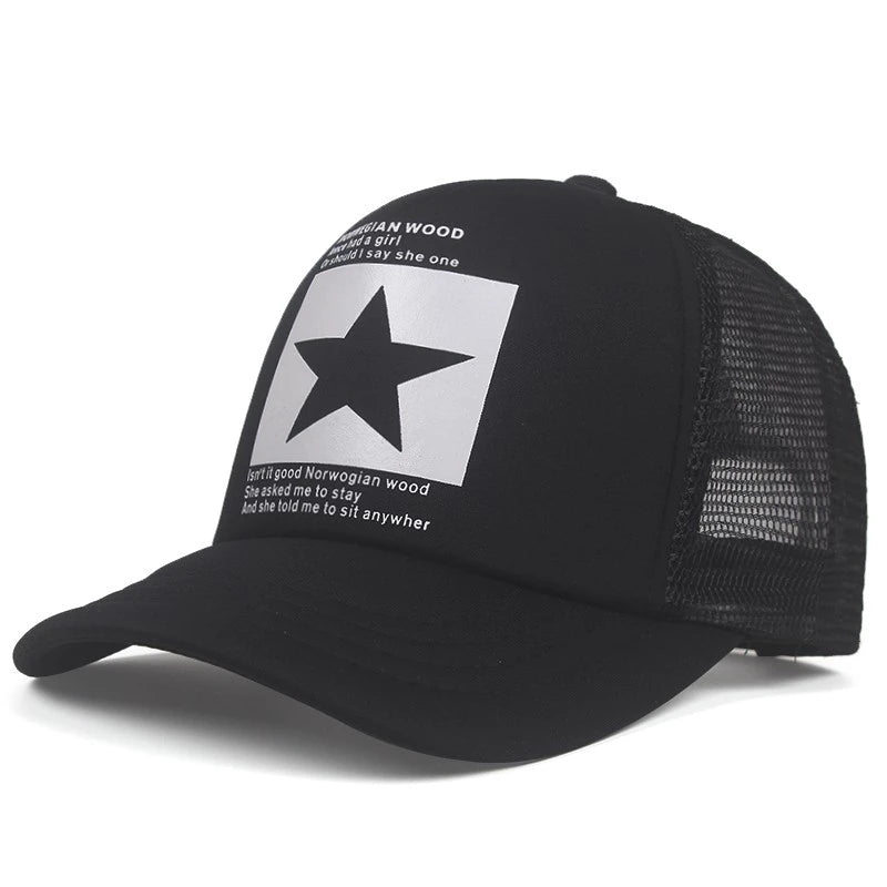 Pentagram Mesh Street Dance Baseball Cap