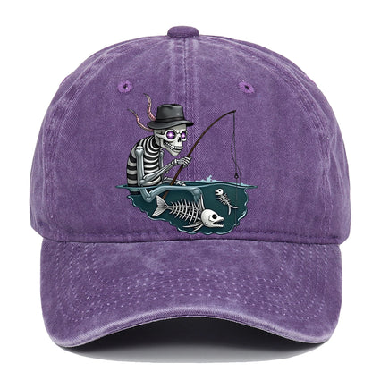 Skull Print Baseball Cap