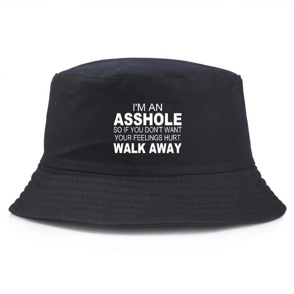 Keep Away From Me Solid Color Bucket Hat