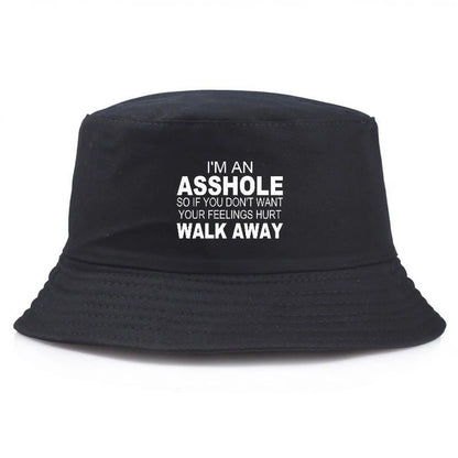 Keep Away From Me Solid Color Bucket Hat