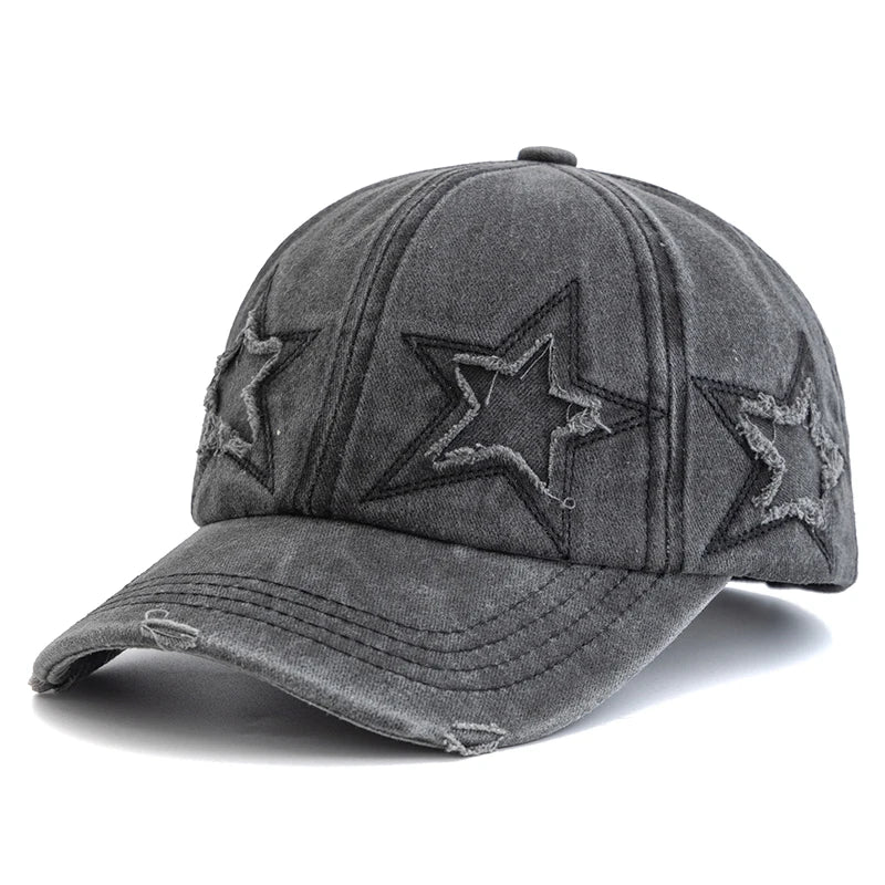 Women's Star Design Washed Cotton Dad Hat
