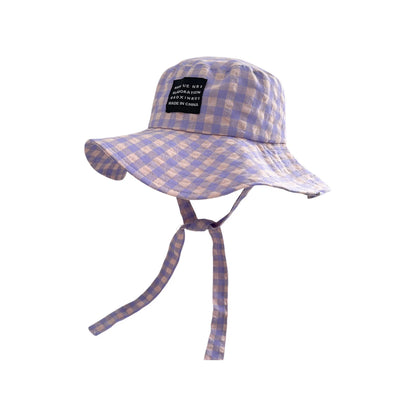 Breathable Grid Strap Summer Bucket Hat