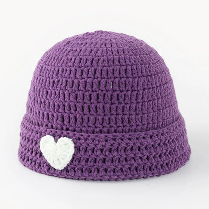 Handmade Crochet Love Yarn Winter Bucket Hat