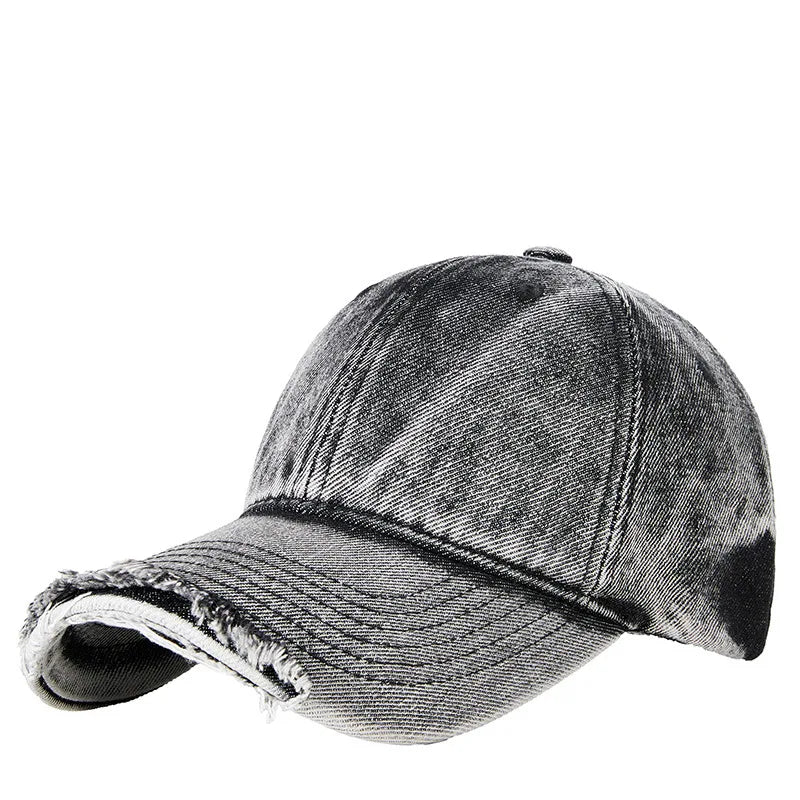 Vintage Washed Denim Hiphop Snapback Cap