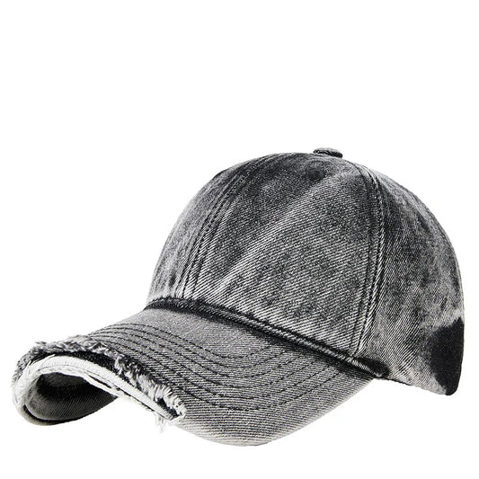 Vintage Washed Denim Hiphop Snapback Cap