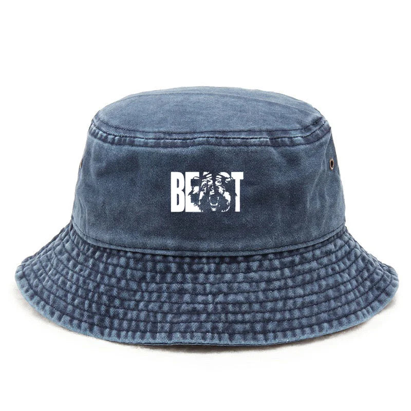 Unisex Doodle Print Vintage Bucket Hat