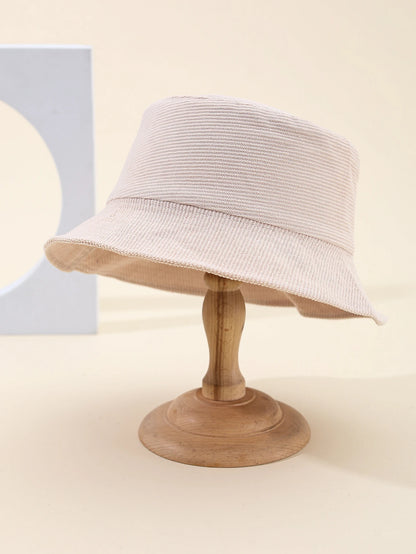 Retro Corduroy Winter Bucket Hat