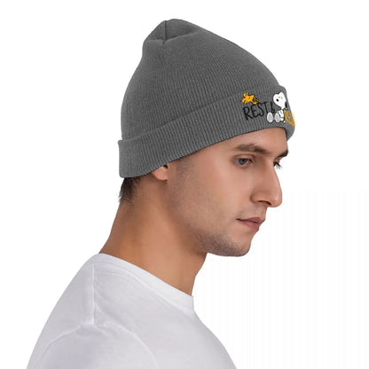 Snoopy Woodstock Peanuts Winter Knit Bucket Hat