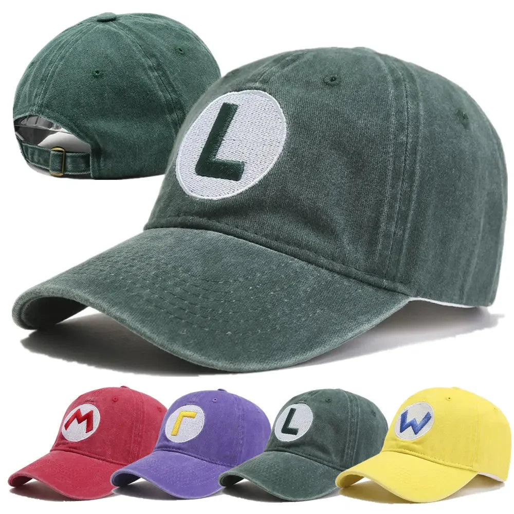 New Unisex Washed Cotton Cap Letter Embroidery Baseball Cap