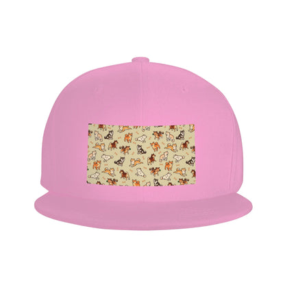 Cute Shiba Inu Dogs Cream Casual Snapback Cap
