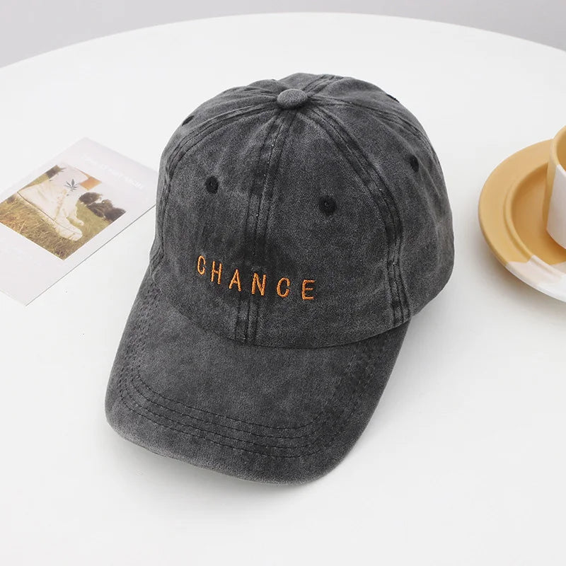 Retro Washed Letter Baseball Cap