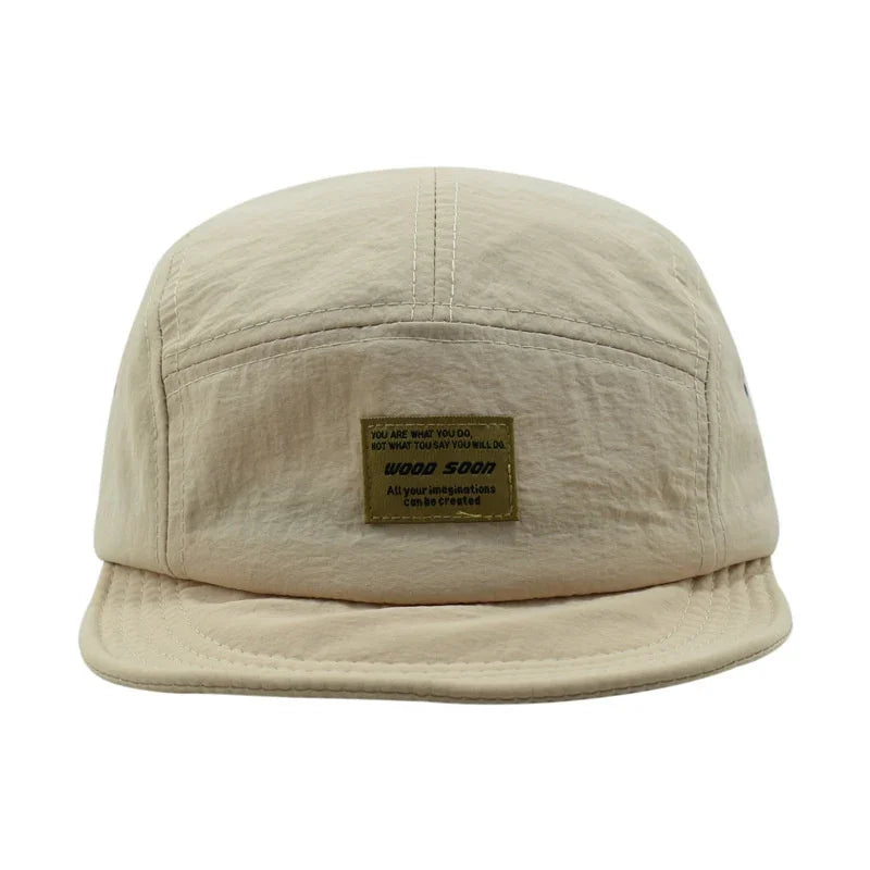 Fashion 5 Panel Quick Dry Flat Brim Baseball Cap