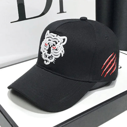 Unisex Tiger Embroidered Hip Hop Baseball Cap