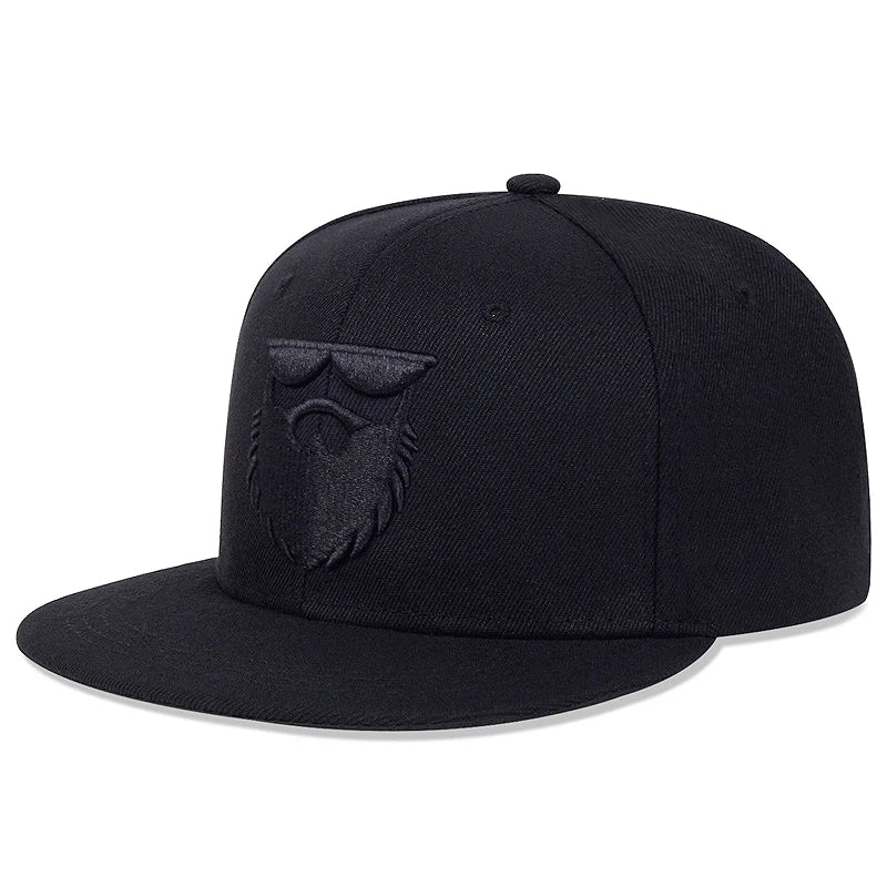 Unisex Beard Old Man Embroidery Cotton Hip Hop Baseball Cap