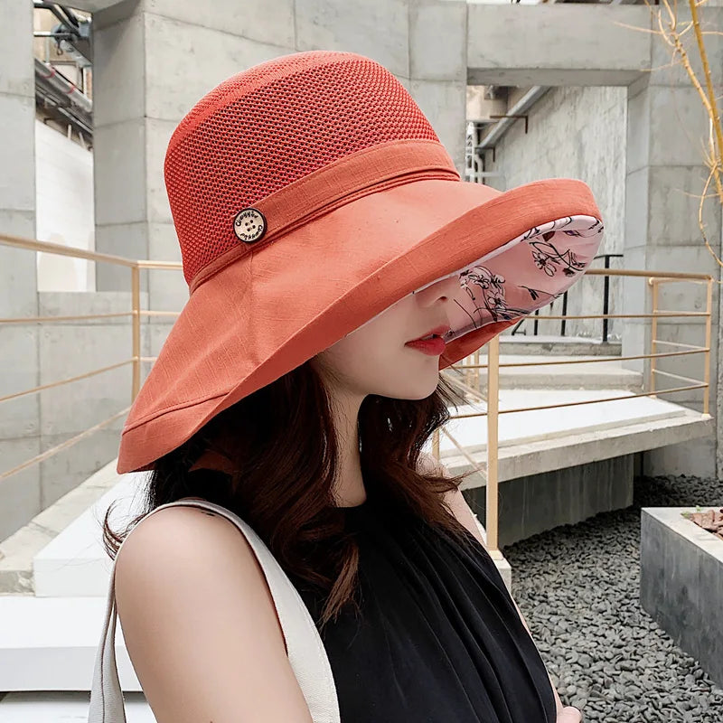 Women's Double-Sided Mesh Bucket Hat