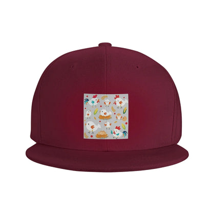 Cute Chicken Family Cartoon Casual Snapback Cap