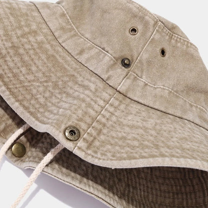 Breathable Cotton Embroidered Sunshade Bucket Hat
