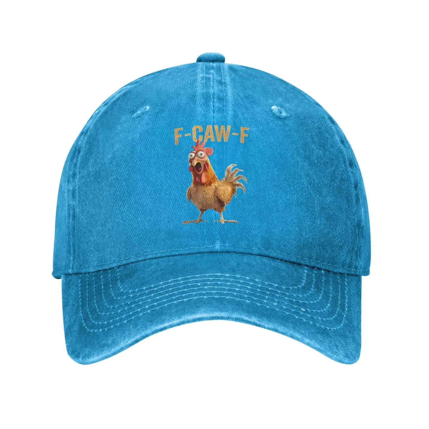 Spring Rooster Meme Washed Trucker Baseball Cap