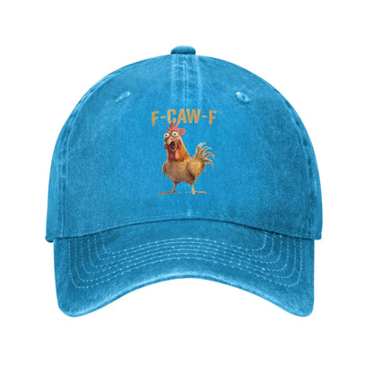 Spring Rooster Meme Washed Trucker Baseball Cap