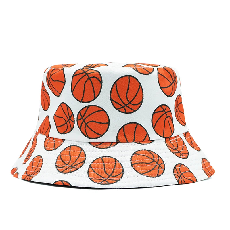 Double Sided Cartoon Sports Ball Bucket Hat