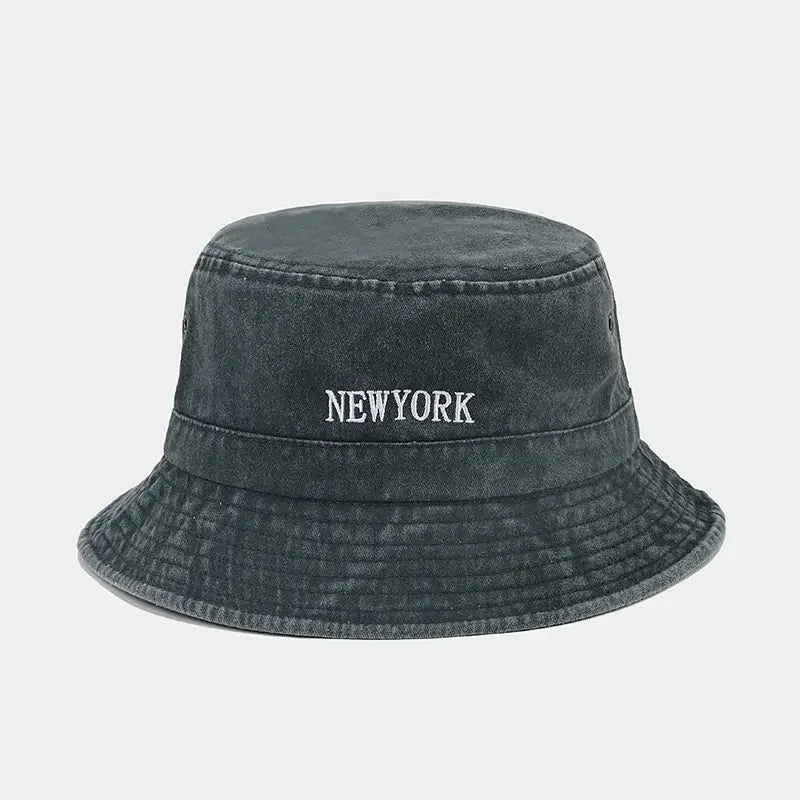 Spring Cotton Letter Travel Bucket Hat