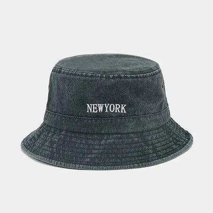 Spring Cotton Letter Travel Bucket Hat