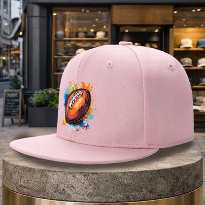 American Football Splatter Graphic Snapback Cap