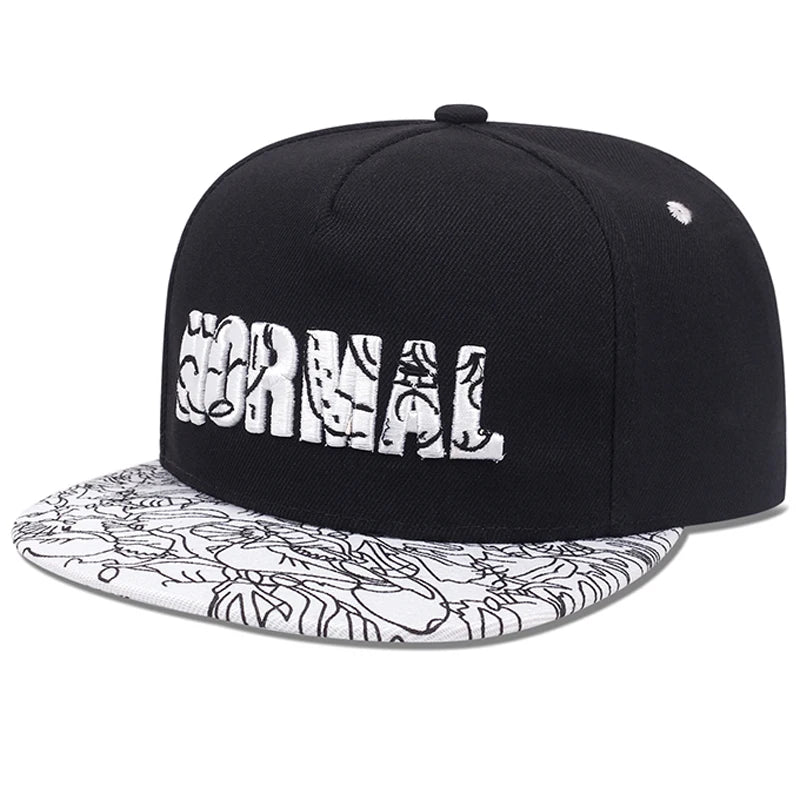 Unisex NORMAL Embroidered Flat Brim Baseball Cap