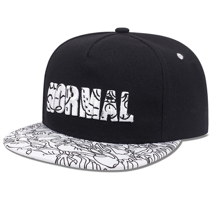 Unisex NORMAL Embroidered Flat Brim Baseball Cap
