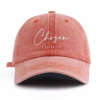 CHOSEN Print Minimalist Retro Washed Baseball Cap